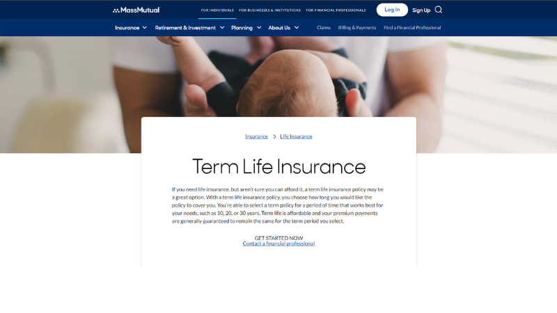 MassMutual term life insurance