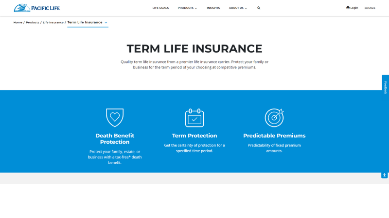 Pacific Life term life insurance
